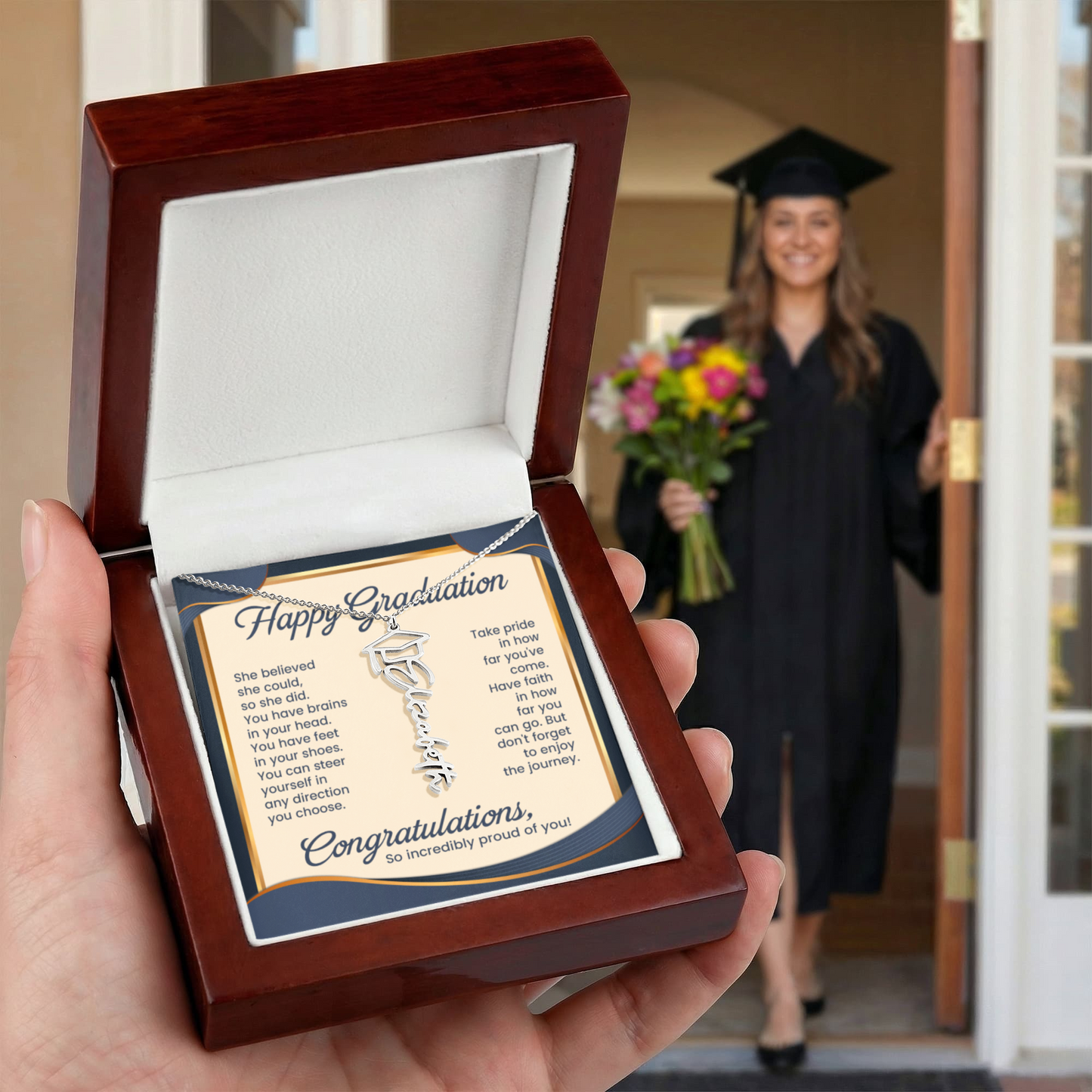 Elizabeth Graduation Name Necklace
