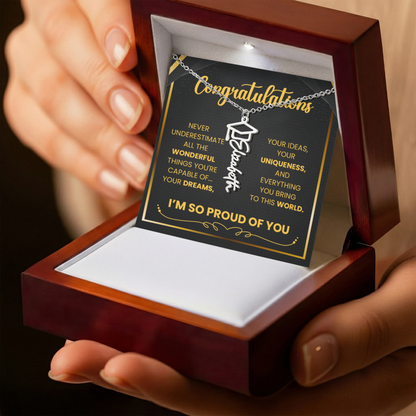 Graduation Necklace Gift – Congratulations Jewelry for Daughter | Inspirational Gift Class of 2026