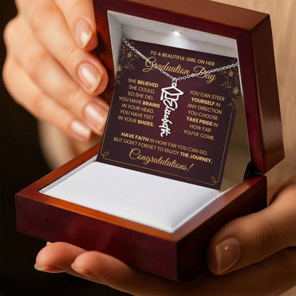 Graduation Necklace Gift for Daughter – To A Beautiful Girl on Her Graduation Day | Inspirational Jewelry Gift