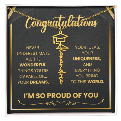 luxury graduation necklace gift box