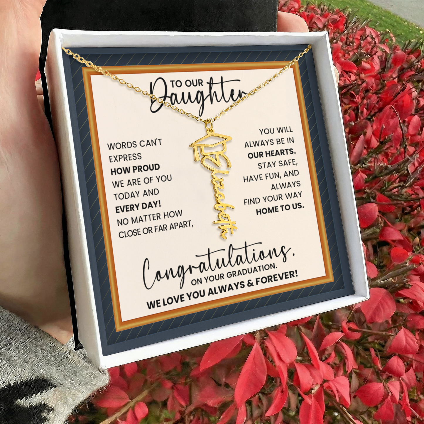 luxury gift box necklace graduation