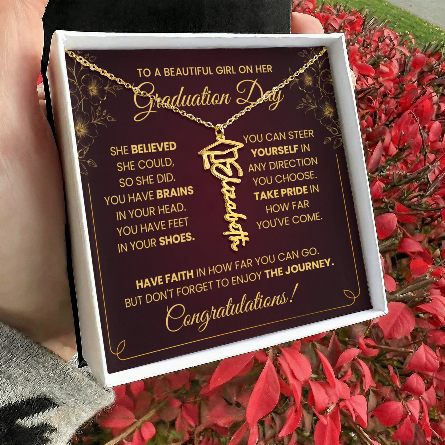 graduation necklace daughter gift beautiful girl