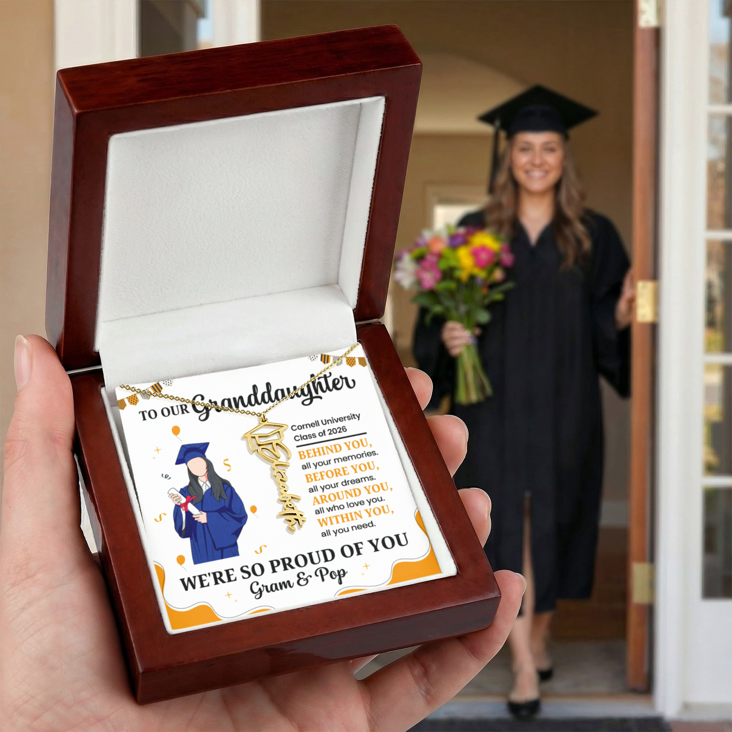 To Our Granddaughter Graduation Necklace
