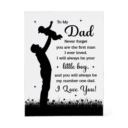 Emotional "To My Dad" engraved glass keepsake I Love You