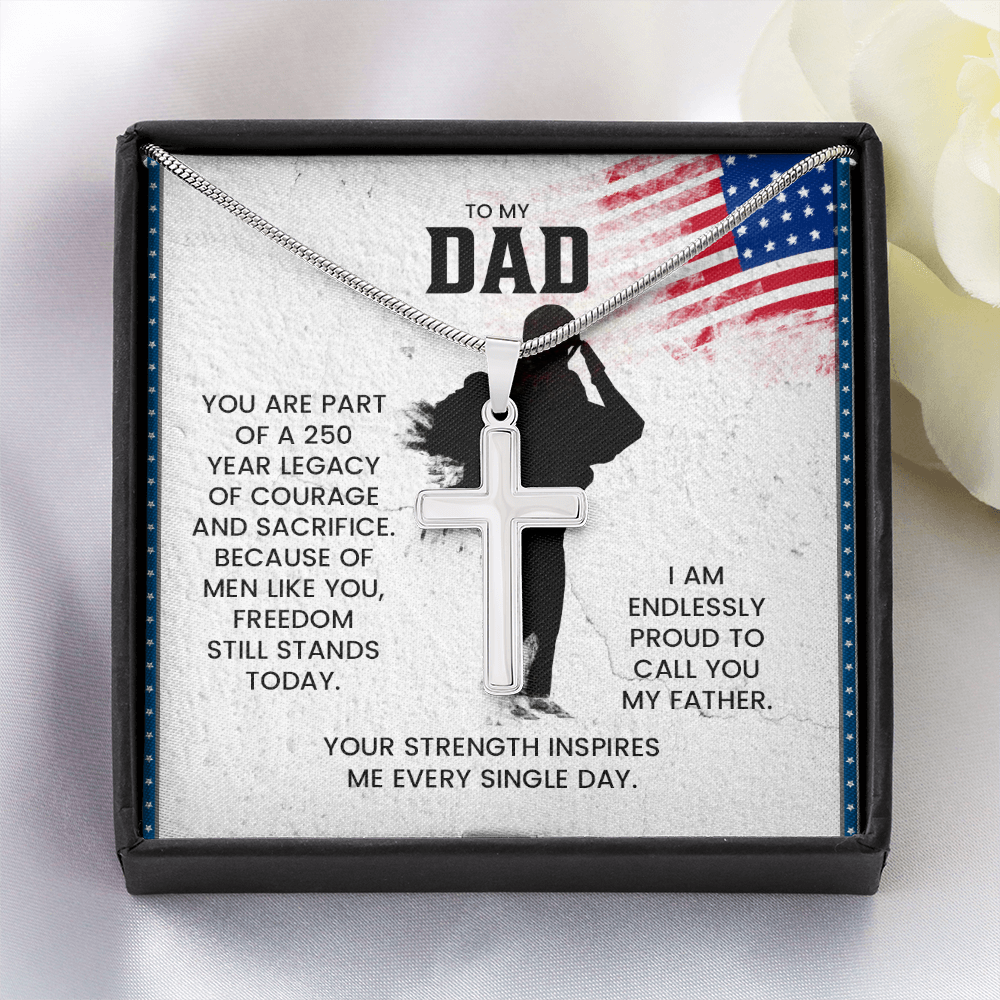 dad necklace courage sacrifice message jewelry