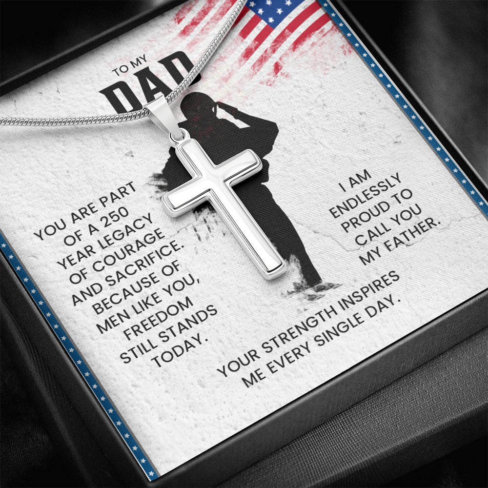 fathers day gift cross pendant dad