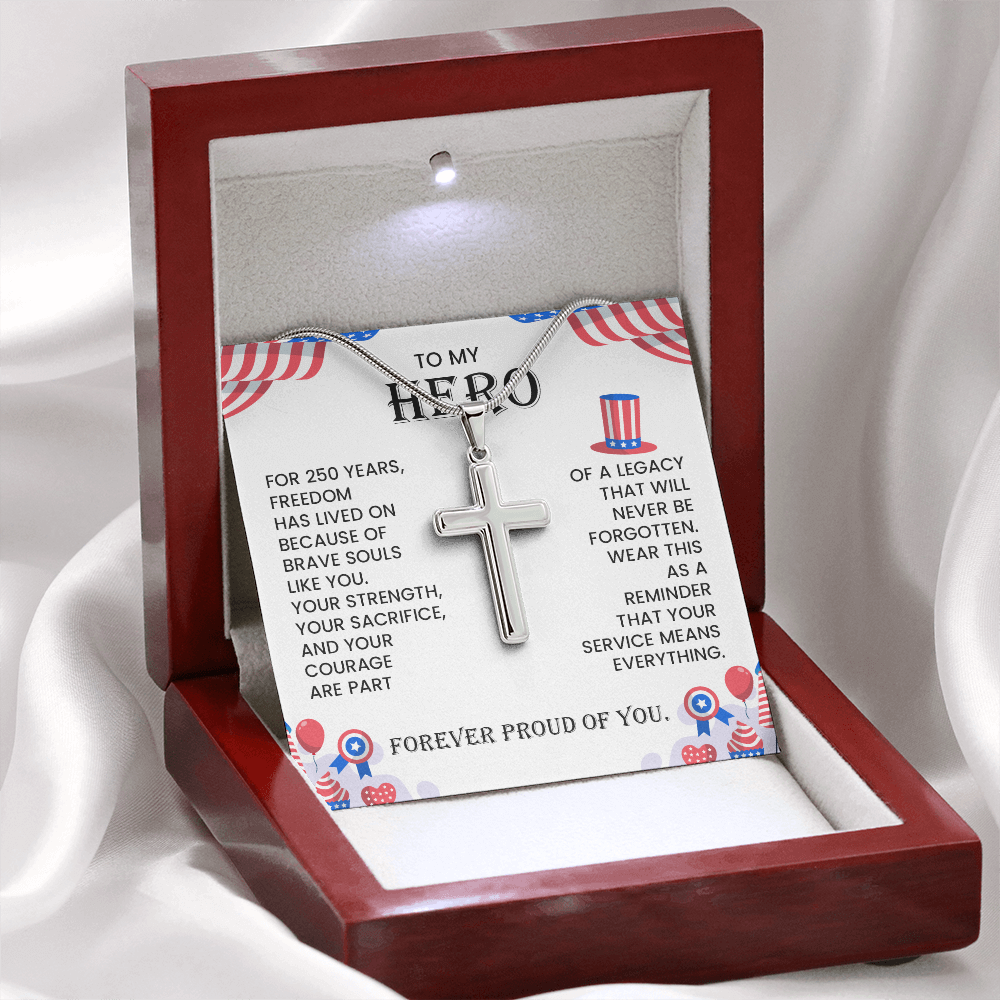 patriotic gift for dad or veteran necklace