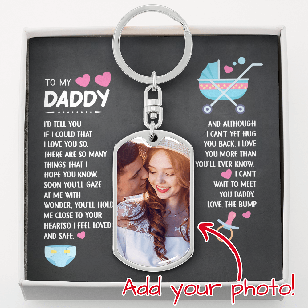 personalized daddy keychain i love you more than you'll ever know pregnancy reveal
