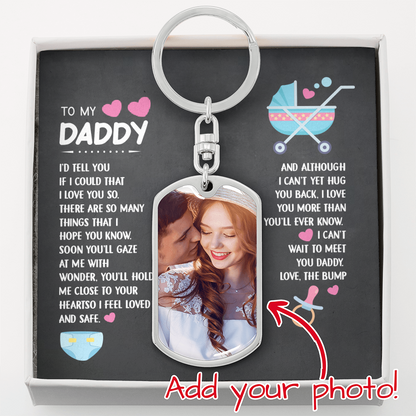 personalized daddy keychain i love you more than you'll ever know pregnancy reveal