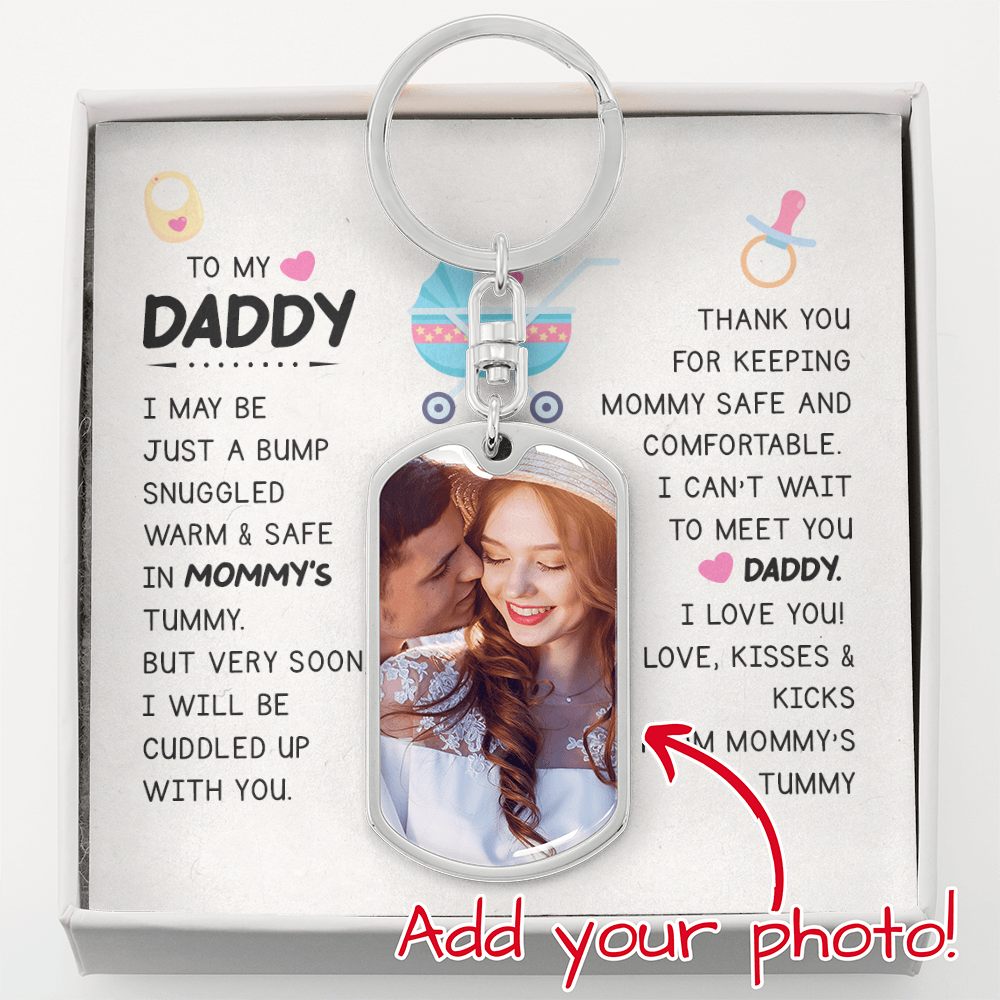 silver dog tag keychain but very soon i will be cuddled up with you