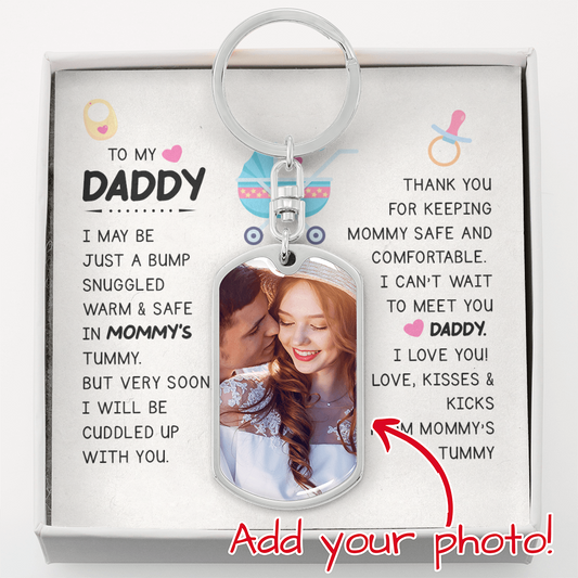 silver dog tag keychain but very soon i will be cuddled up with you