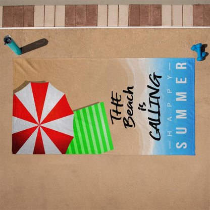 Beach Towel-Its Summer Time Drink and Straw - YERTIZZ.COM