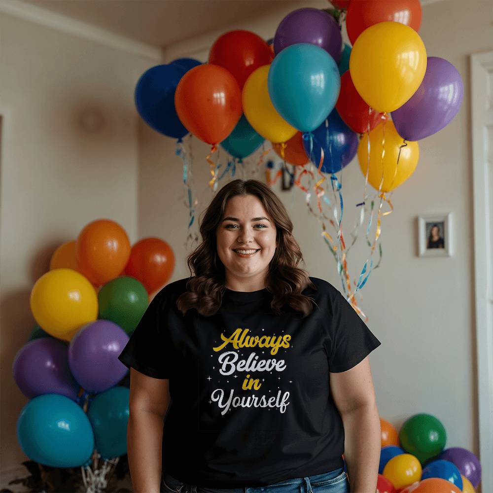 Always Believe in Yourself - Personalized Motivational Inspirational T-Shirt Design