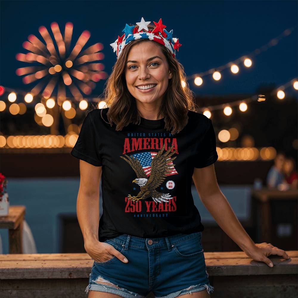 250 Years American Anniversary 1776-2026 USA Flag Patriotic T-Shirt