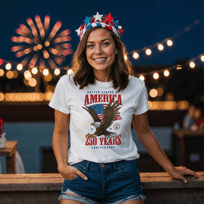 250 Years American Anniversary 1776-2026 USA Flag Patriotic T-Shirt
