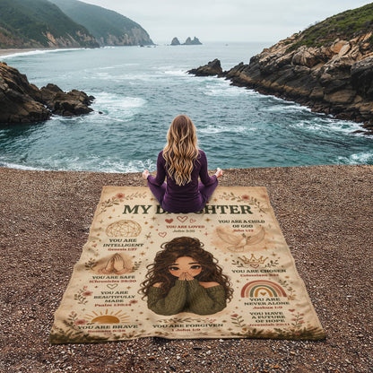 To My Daughter Inspirational Blanket | You Are Loved Personalized Daughter Gift | Cozy Fleece Throw for Daughter | Encouragement Blanket