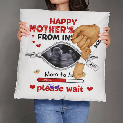 Pillow x 1 Happy Mothers Day From Inside Copy Personalized Happy First Father's Day From Baby Pillow !!
