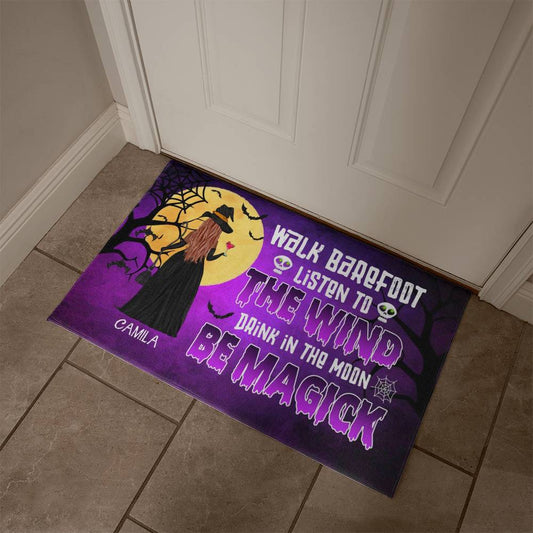 Custom witch welcome rug