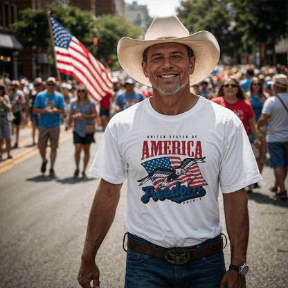 United States Of America Freedom Spirit 4th Of July Patriotic T-Shirt