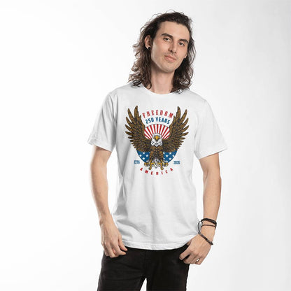 Freedom 250 Years 1776-2026 America 4th July Patriotic T-Shirt