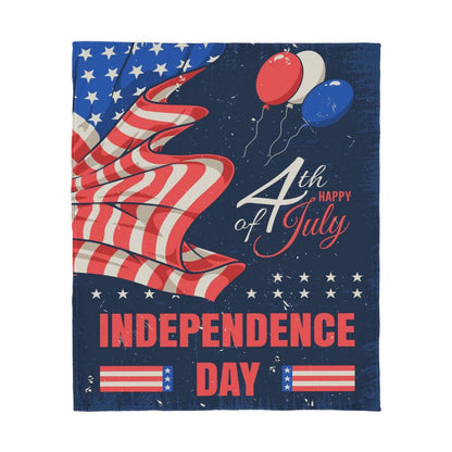 4th of July Independence Day Jersey Fleece Blanket 50" x 60"