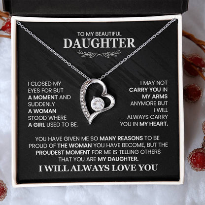 Custom Daddy to Daughter Necklace – I will always love you