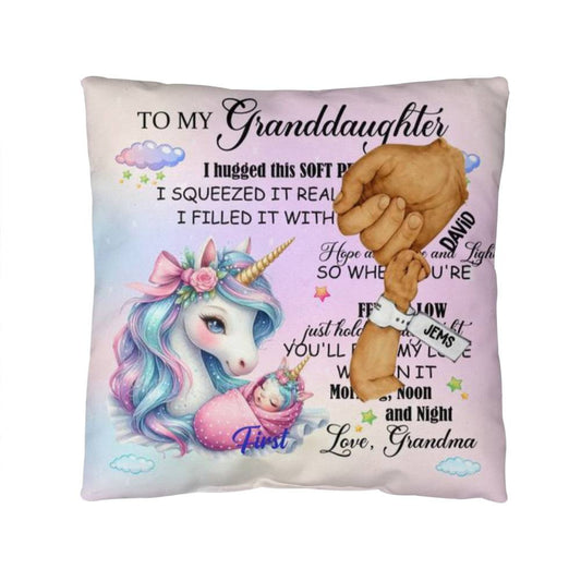 Pillow x 1 - To My Granddaughter Copy Personalized Happy First Father's Day From Baby Pillow !!