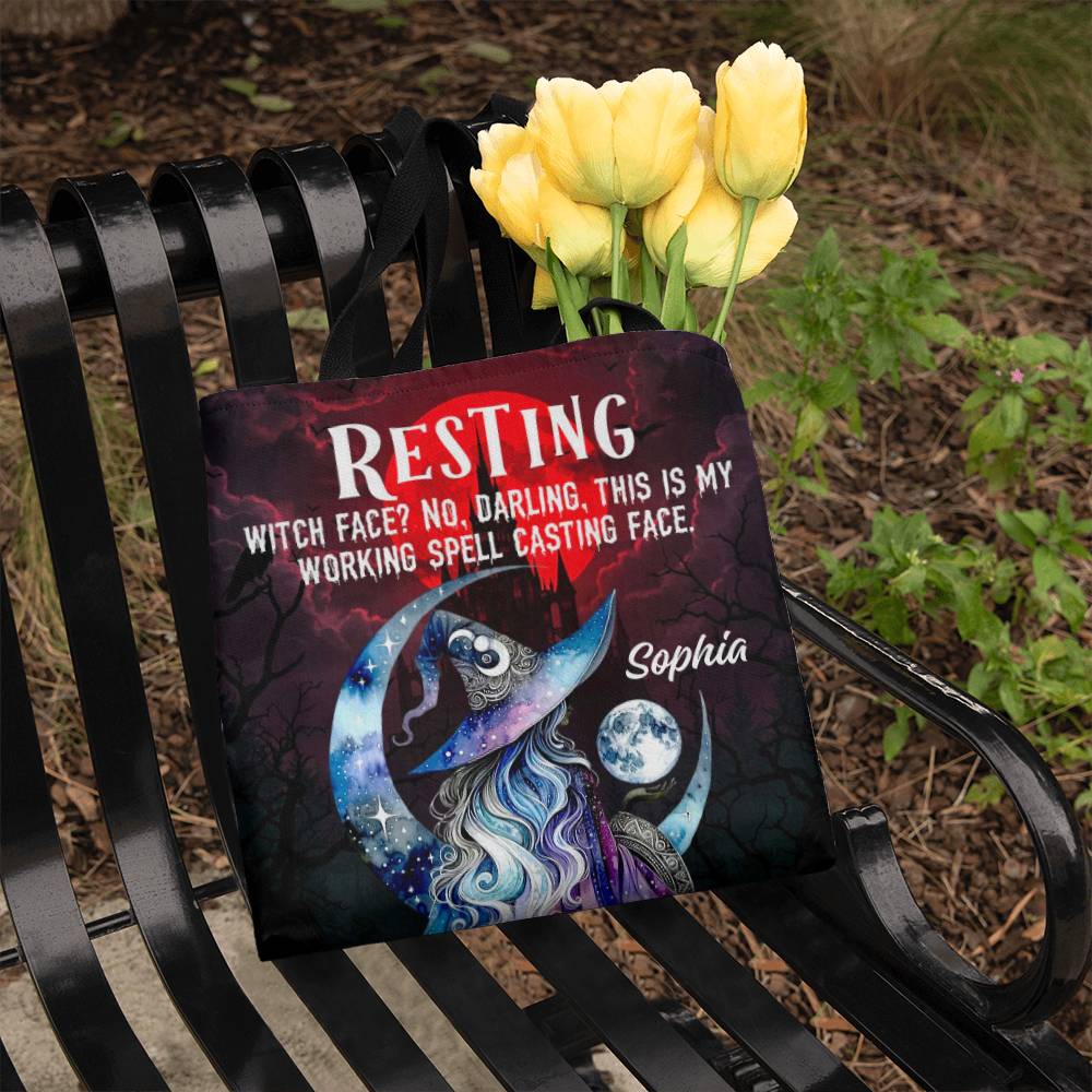 Resting Witch Face?” Gothic Halloween Tote Bag !