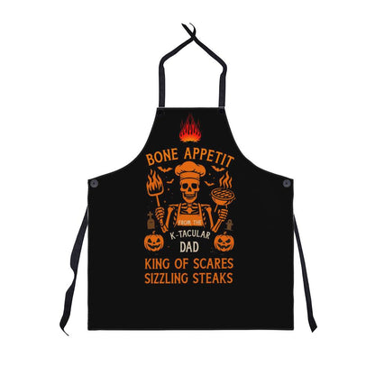 custom halloween bbq apron dad king of scares