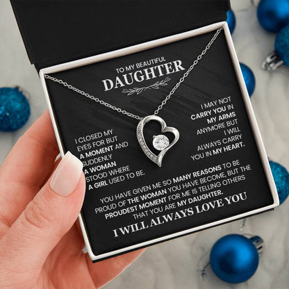 Custom Daddy to Daughter Necklace – I will always love you