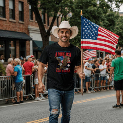 250 Years American Anniversary 1776-2026 USA Flag Patriotic T-Shirt