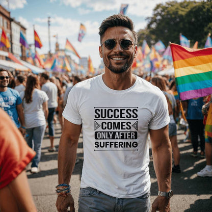 Success Comes Only After Suffering - Personalized Motivational Quote T-Shirt Design