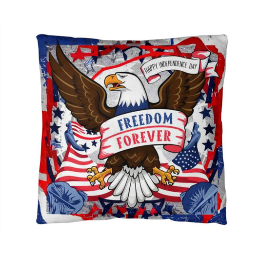 Happy 4th Of July Independence Day USA Patriotic Outdoor Pillow
