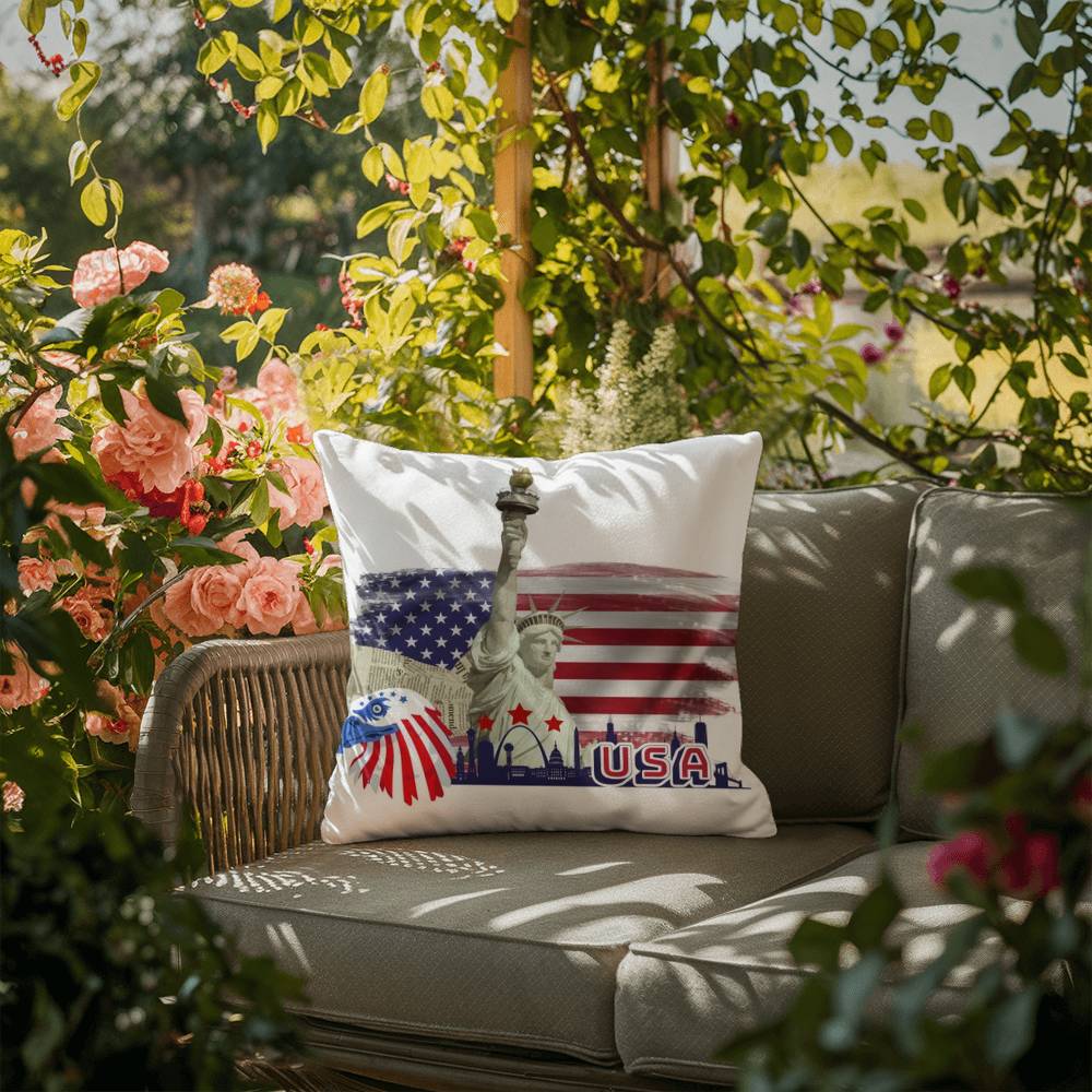 Statue Of Liberty Outdoor Pillow