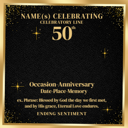 Personalized 50th Anniversary Heart Necklace Gift | Golden Anniversary Jewelry | 50 Years of Love Necklace | Wife Anniversary Gift