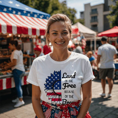 Land Of The Free Because Of The Brave 4th July Patriotic T-Shirt