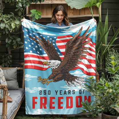 250 Years of Freedom Jersey Fleece Blanket 50" x 60"