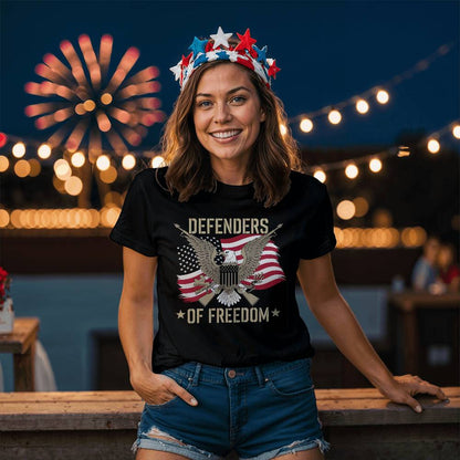 Defenders Of Freedom 4th Of July USA Patriotic T-Shirt