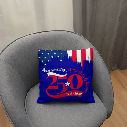 250 Years American Anniversary 1776-2026 USA Flag Patriotic Classic Pillow