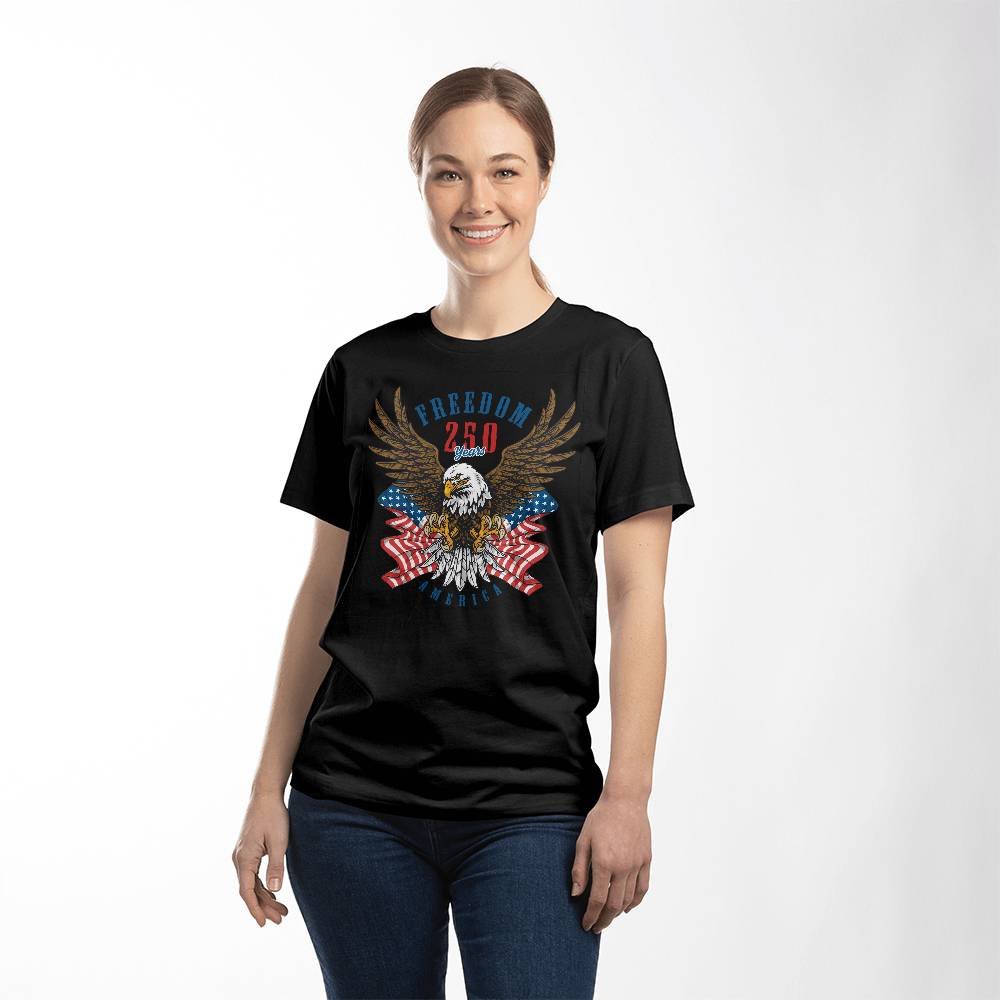 250 Years American Anniversary 1776-2026 USA Flag T-Shirt