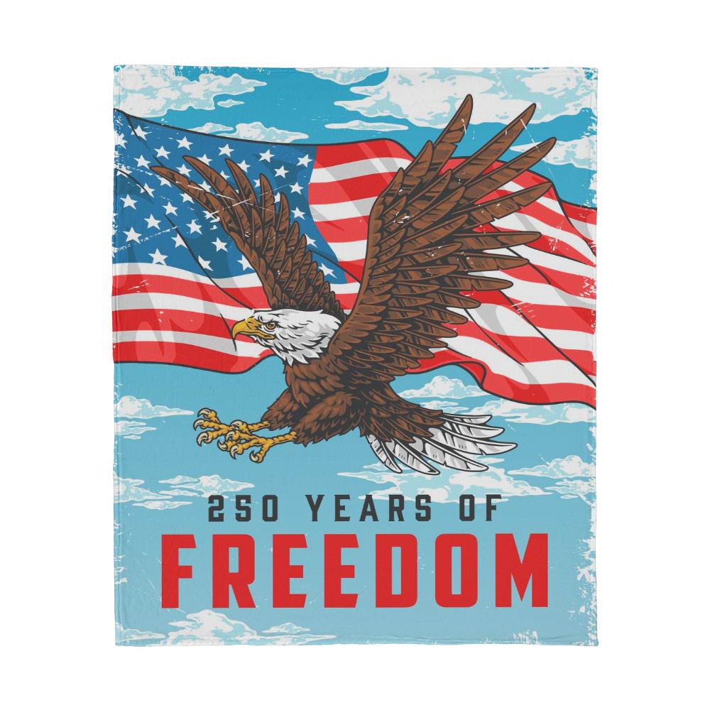 250 Years of Freedom Jersey Fleece Blanket 50" x 60"