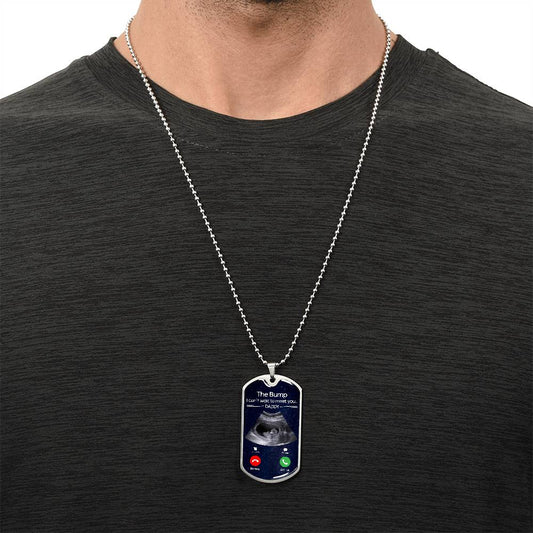 Emotional ultrasound photo pendant for soon to be dad