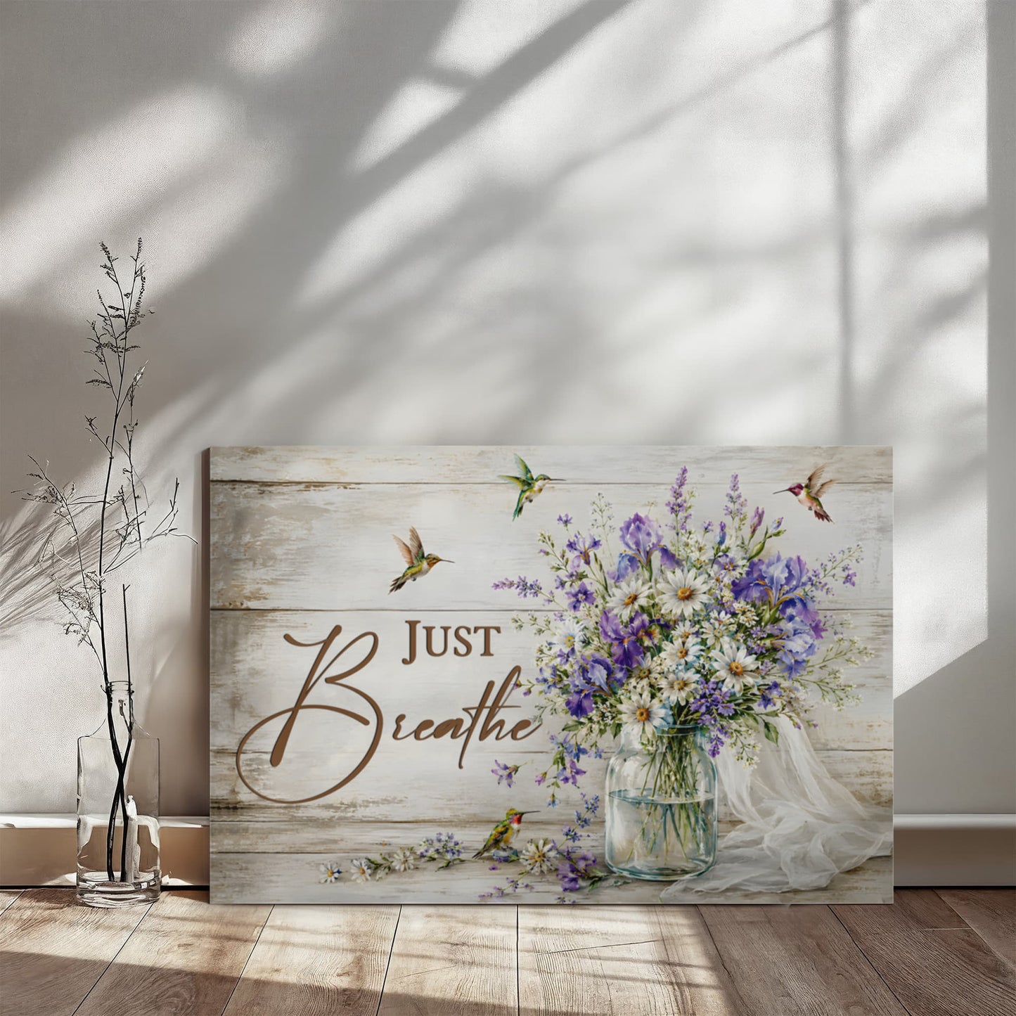 Just Remember Butterfly Canvas Wall Art – Sympathy Memorial Gift for Loss of Loved One