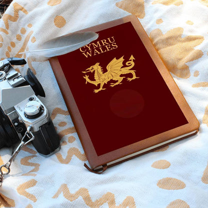 Personalized Template Vegan Leather Graphic Journal-CYMRU-WALES JOURNAL