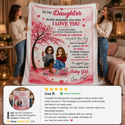 Sentimental Mom to daughter blanket