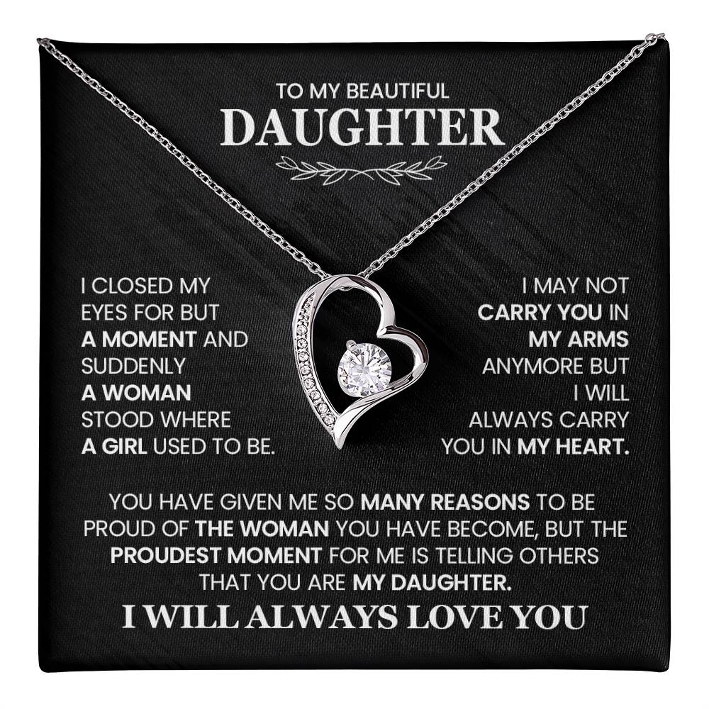 Custom Daddy to Daughter Necklace – I will always love you