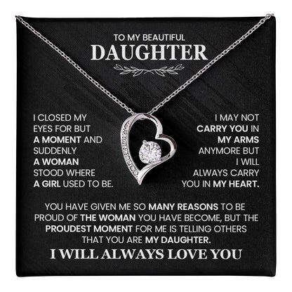 Custom Daddy to Daughter Necklace – I will always love you