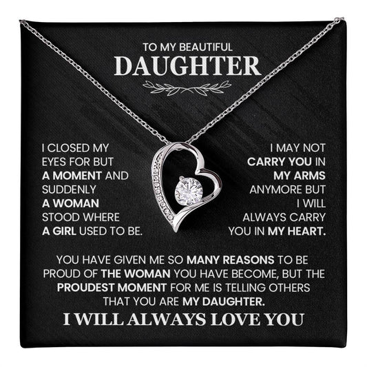 Custom Daughter Necklace – Motivational Dad Quotes – Meaningful Present
