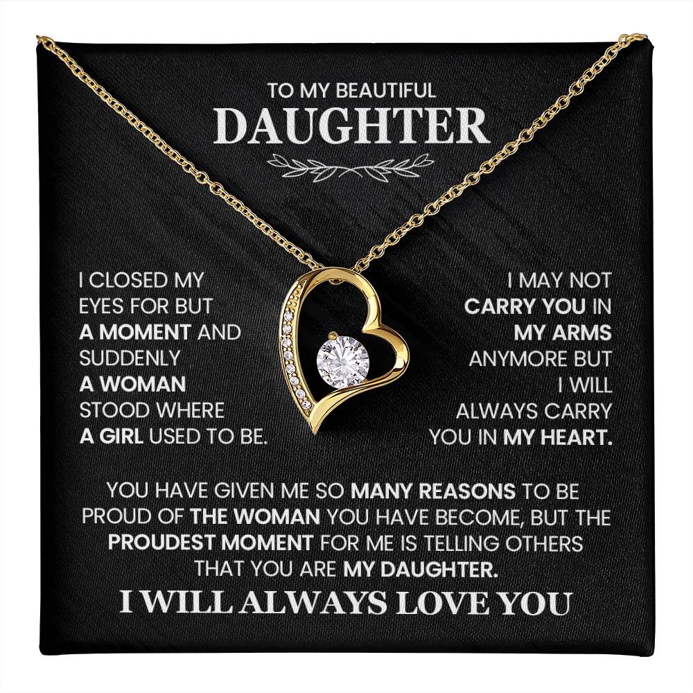 Custom Daddy to Daughter Necklace – I will always love you