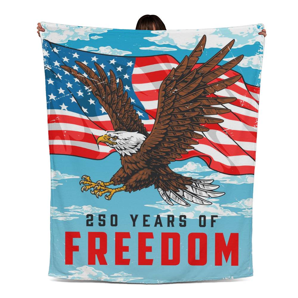 250 Years of Freedom Jersey Fleece Blanket 50" x 60"